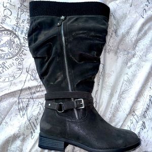 Extended Calf Sweater Knee Boots
